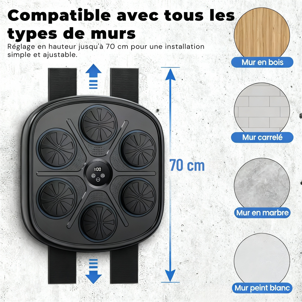 Machine de boxe musicale X1 Pro + 2 Paires de Gants Offertes