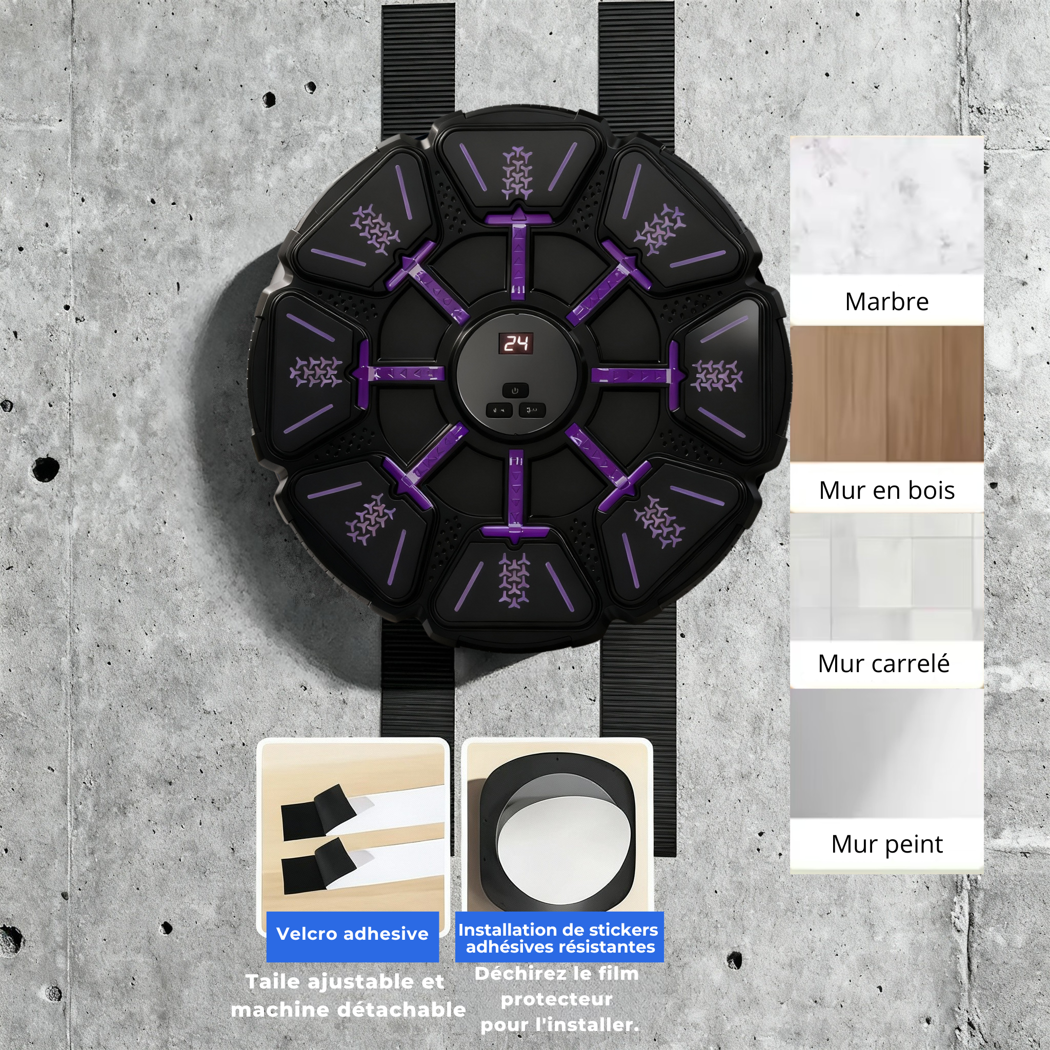 Machine de boxe musicale Pulse P1 + 1 Paire de Gants Offerte